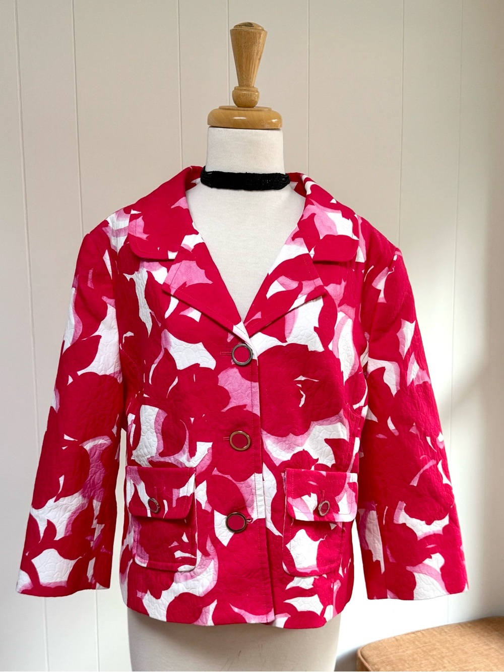 Vintage Doncaster Collection Floral Blazer Suit Jacket 18 Y2K Texture Office